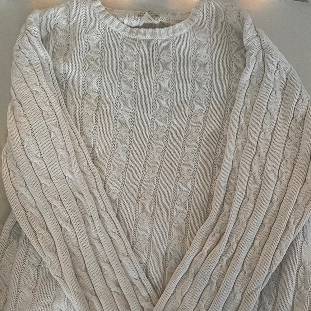Oversized white sweater